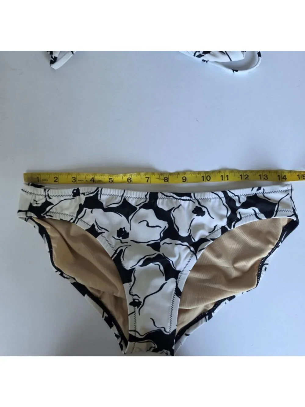 Athleta Black White Floral Halter Bikini Set Size M NWT Two Piece Swim Size S/M